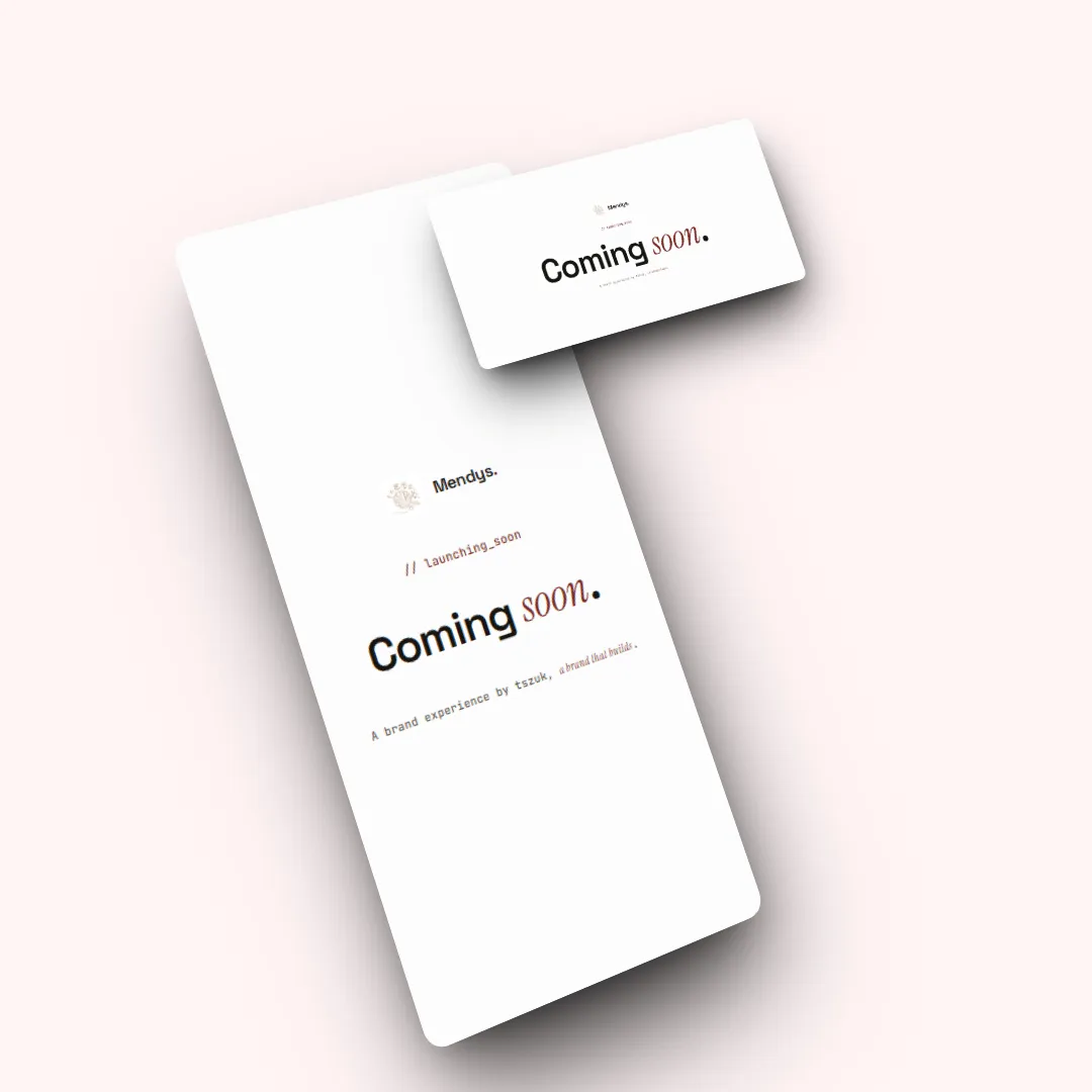 The playful, inviting shopping experience created for Mendys Online Shop.
