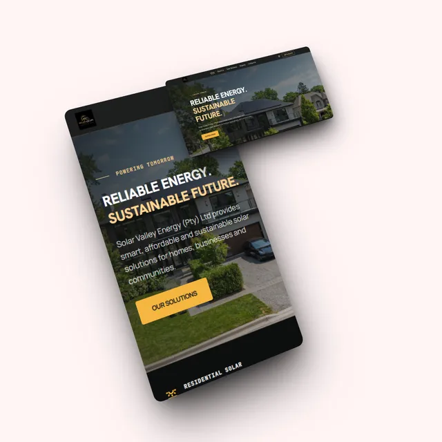 The warm, sunlit brand experience created for Solar Valley Energies.